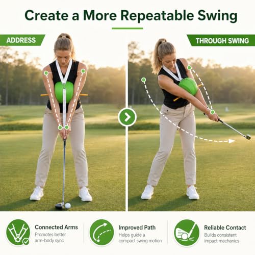 HERZ The Connector Golf Swing Trainer - Golf Training Aid Ball for Arm Body Connection, Upgraded Foam Swing Corrector for Driving Range Backyard Course Practice, All Skill Levels - image 5