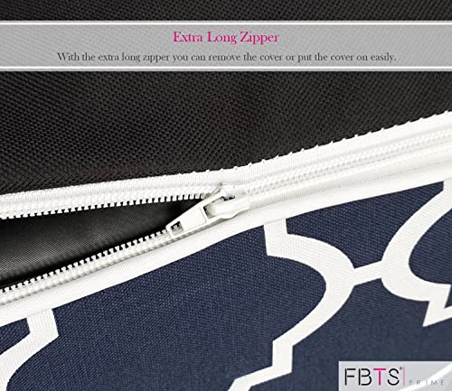 Fbts Prime Outdoor Inflatable Ottoman Navy Square 23X9 Inch Patio Foot Stools And Ottomans Portable Footstool #TOP6