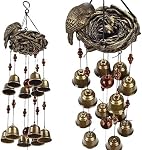 Oiseaux Nest Wind Chime Oiseau Belles Chimes avec 12 Vent cloches pour la gloire mèreâ¬s cadeau d'amour jardin jardin arrière-cour église suspendu décor bronze
