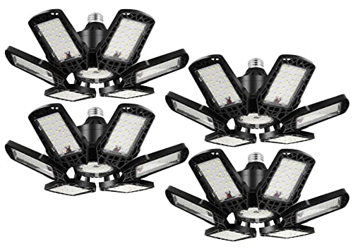 KsDhewi LED Garage Light 185W 18500LM 6500K Garage Light with 6+1 Panel Deformable Garage Lights Ceiling Led, LED Light for Garage Workshop Bay Attic Basement (4Pack) KsDhewi LED Garage Light 185W 18500LM 6500K Garage Light with 6+1 Panel Deformable Garage Lights Ceiling Led, LED Light for Garage Workshop Bay Attic Basement (4Pack)