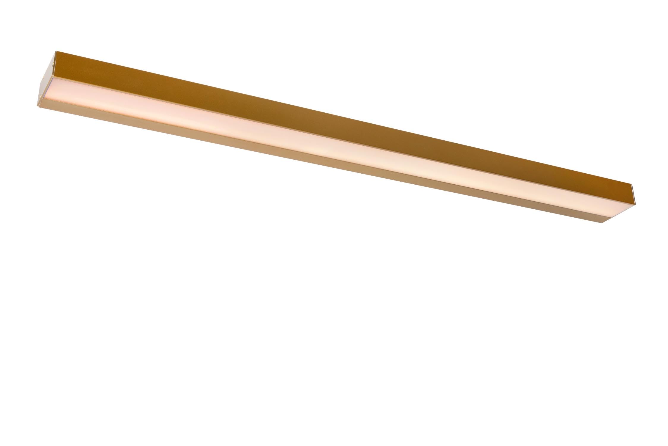 LUCIDE Alexa - Wall Light Bathroom - LED - 1x13W 2700K - IP44 - Matt Gold/Brass, Matt Gold / Brass