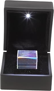 TEHAUX Pirâmide Prisma Prisma De Cristal Cubo Cmy Decoração De Casa Caixas De Presente Transparente Vidro Dicróico Cubo Rgb Cubo Óptico Prisma De Dispersão Decorar Lente Grande Cubo De