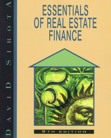 Essentials of Real Estate Finance 0793127688 Book Cover