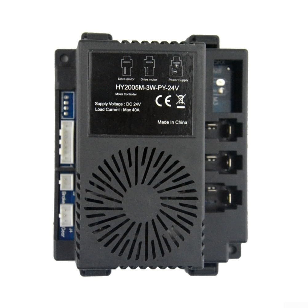 24V Kids Ride On Car Controller 40A Mainboard Remote Control Receiver Module for Children Electric Vehicle Motor Driver Board Replacement Parts(HY2005M-3W-PY-24V)