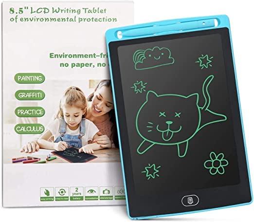 Purple Velvet LCD Writing Tablet 8.5 Inch E-Note Pad LCD Writing Tablet, Kids Drawing Pad 8.5 Inch Doodle Board, Toddler Boy and Girl Learning Gift for 3 4 5 6 Years Old-image-0