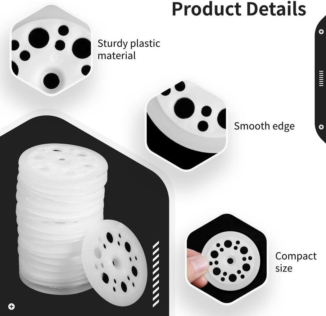 Generic Load Spreading Polypropylene Washers, 500 Pcs 1.81 Plastic Washers Supporting And Fixing Rigid Foam Insulation Panels And Sheets, Flat Foam Board Washers Fastening Screws