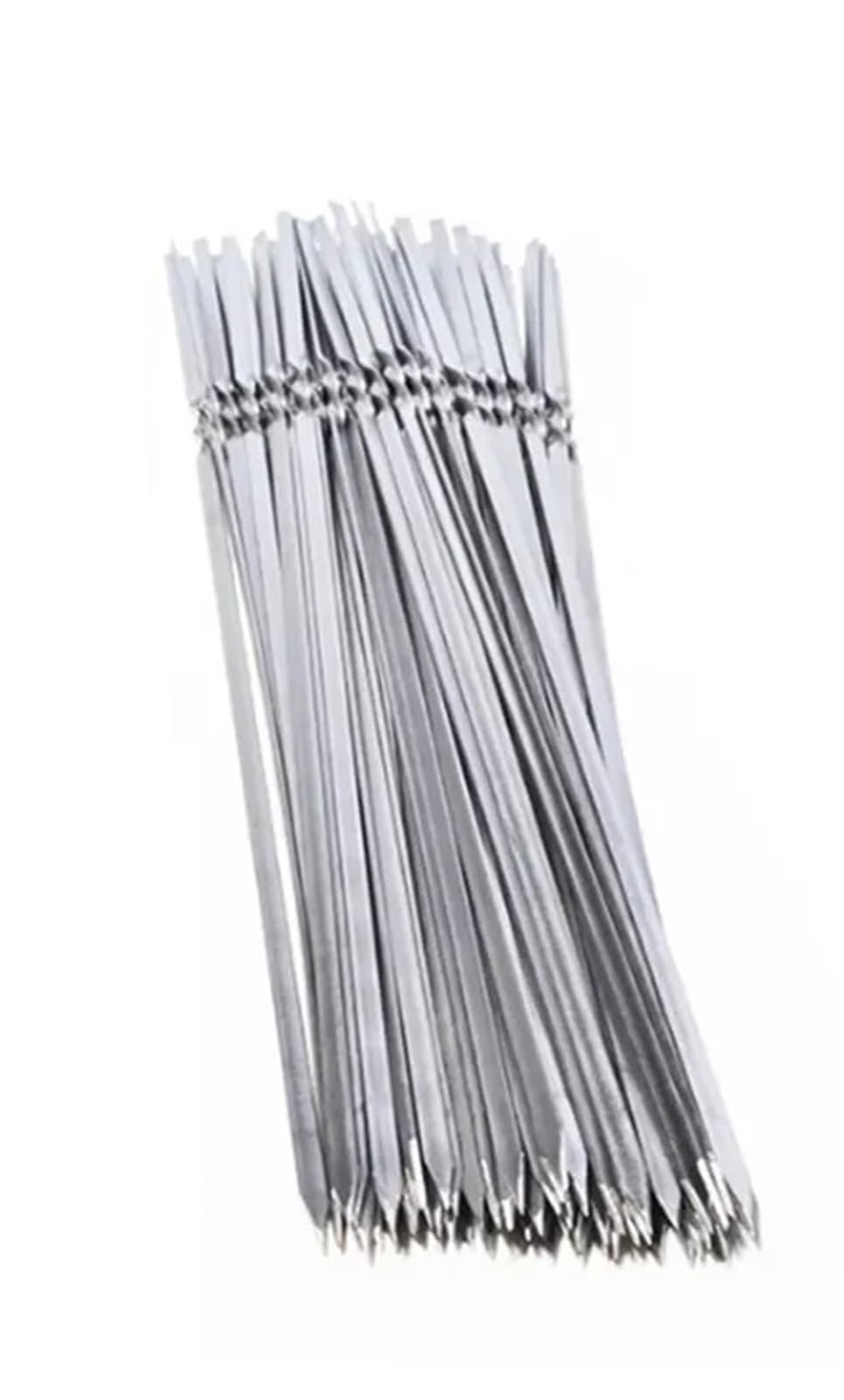 Spiedini per grigliate 304 Acciaio inossidabile 50 100 pezzi Barbecue BBQ Ago Stick Barile Arrosto Kebab Carne Spiedini Campeggio all'aperto Picnic Strumenti Grigliate(100 pcs 34cm)
