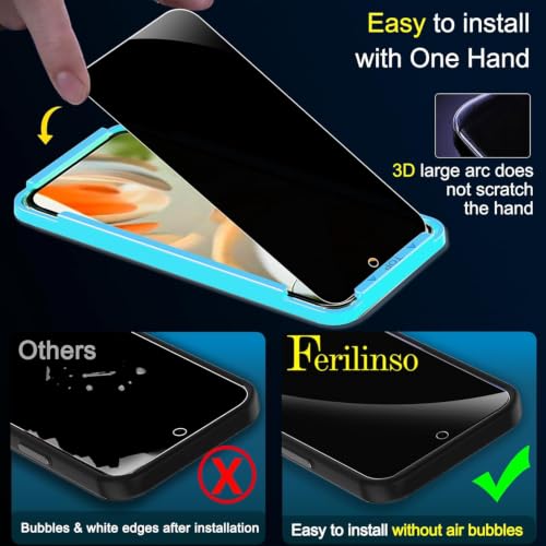 Image of Ferilinso Privacy Screen Protector for Google Pixel 9, Tempered Glass