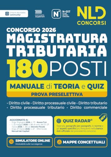 Concorso Magistratura Tributaria 2026. 180 magistrati Tributari. Manuale di teoria e quiz per la prova preselettiva. Nuova ediz. Con software di simulazione
