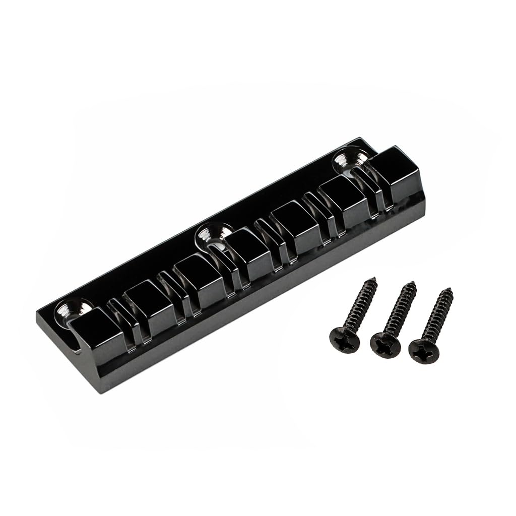RuiJOTWAT Electric Guitar Parts 12 Strings Saddles Hardtail Guitar Bridge