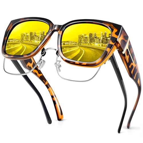 Image of URUMQI Night Driving Glasses Polarized Fit Over Night Vision Glasses Women