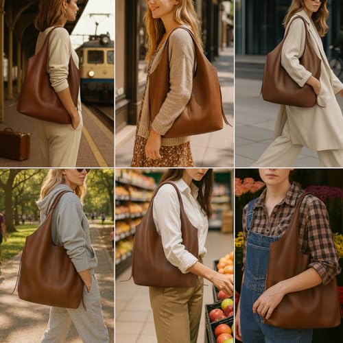 Bolso para mujer de cuero genuino, estilo boho y liviano miniatura 3