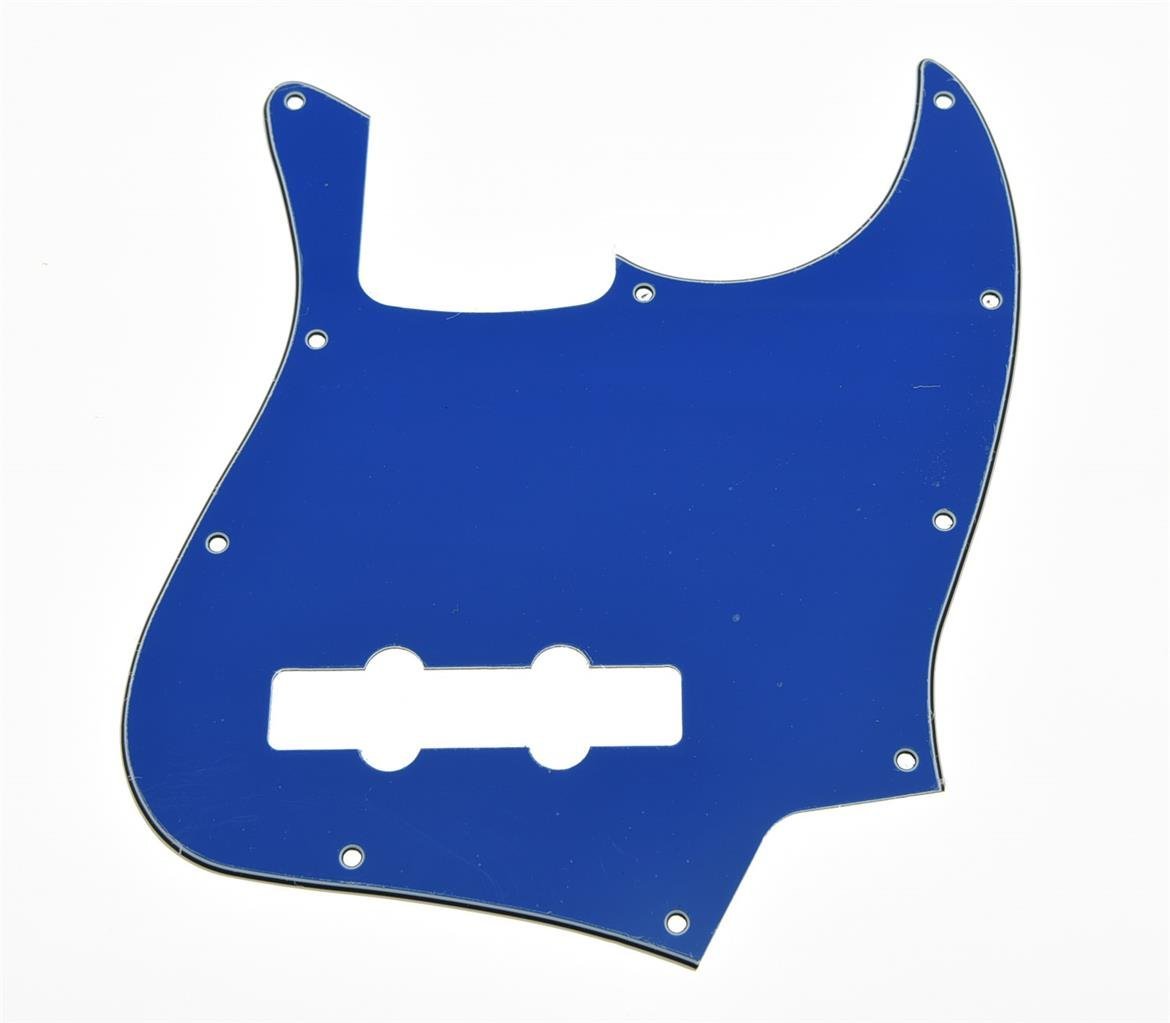 KAISH 4 String J Bass Style Pickguard Bass Pick Guard Scratch Plate for USA/Mexico Jazz J Bass Blue 3 Ply