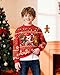 Tshyfiper Kid Ugly Christmas Sweatshirt Xmas Crewneck Sweater for Toddler Boy Red Funny Pullover Top Clothes (Red, 9-10T)