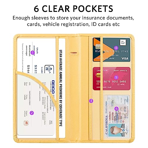 Image of CoBak Car Registration and Insurance Holder | Vehicle Glove Box Organizer, Auto Truck Compartment Document Case with Magnetic Closure for Insurance & Driver License