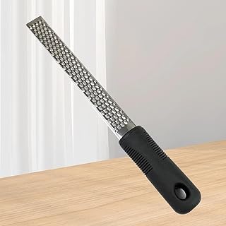1-Pack Black Cheese Grater, Stainless Steel Manual Tool for Shredding Cheese, Vegetables & Nuts