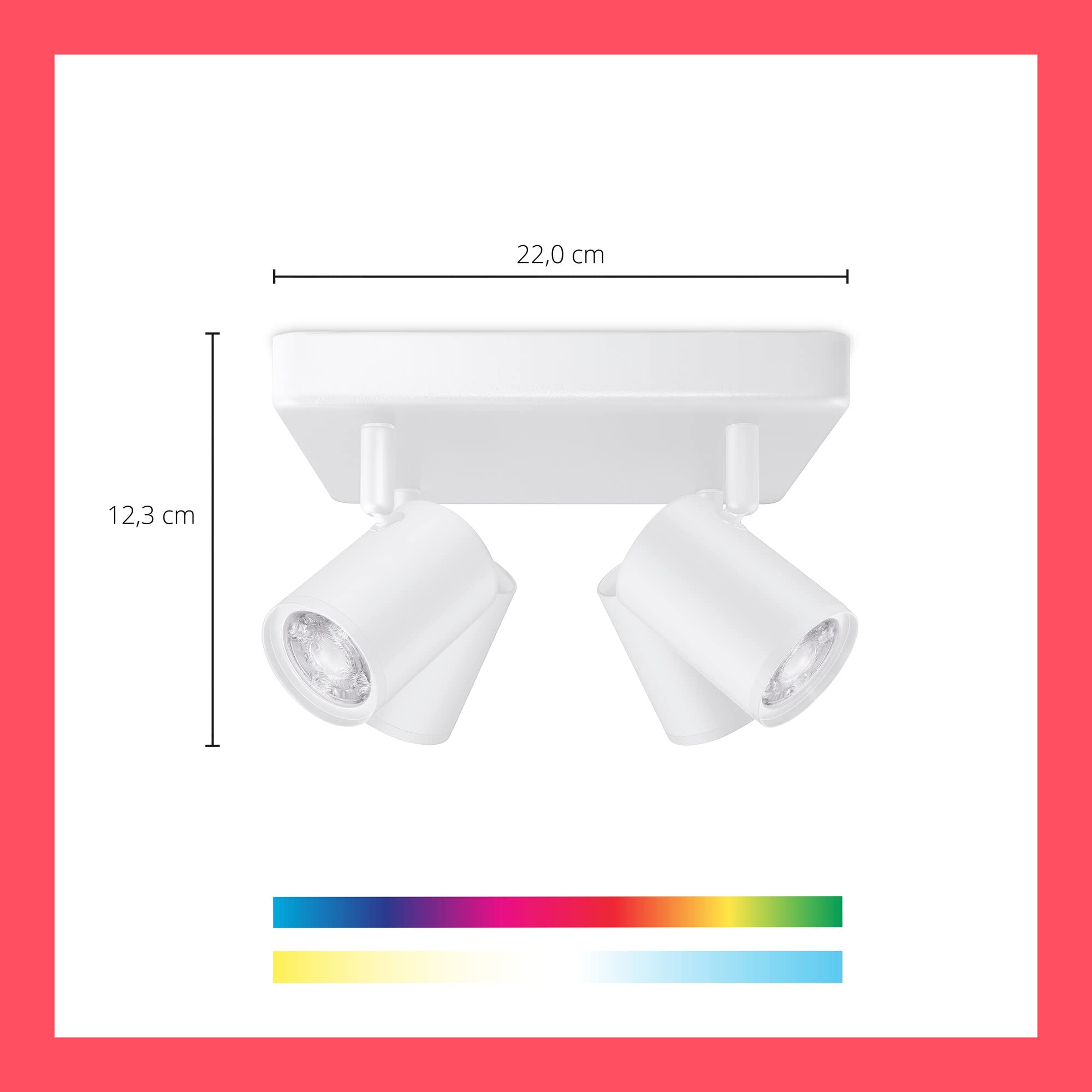 WiZ Inteligentna lampa Imageo, 4x reflektor LED, 3x5W, Wi-Fi, wiele odcieni bieli, szeroka paleta kolorów, sterowanie aplikacją