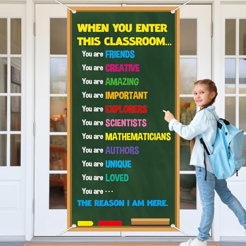 Bannière de motivation à suspendre et décoration de porte d'entrée de l'école