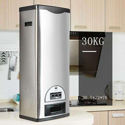 Miniatura 9 de Tanque de arroz, almacenamiento de arroz, contenedor de almacenamiento de arroz de acero inoxidable, 2533455566 libras, gabinete de arroz de grano