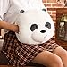 WPYLY Réchauffement de la Main Ours Nu Couvrant la Main créatif Mignon Panda Oreiller vers Le Bas Coton canapé Coussin en Peluche Jouet Fille 35 CM C