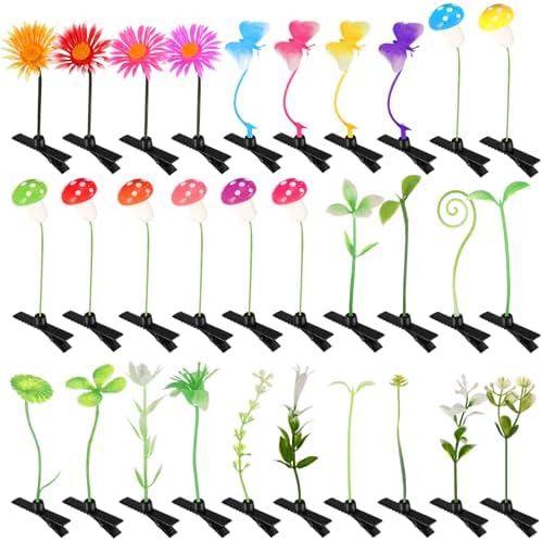 30 Pcs Bean Sprout Hair Clips Plant Styles,Sweet