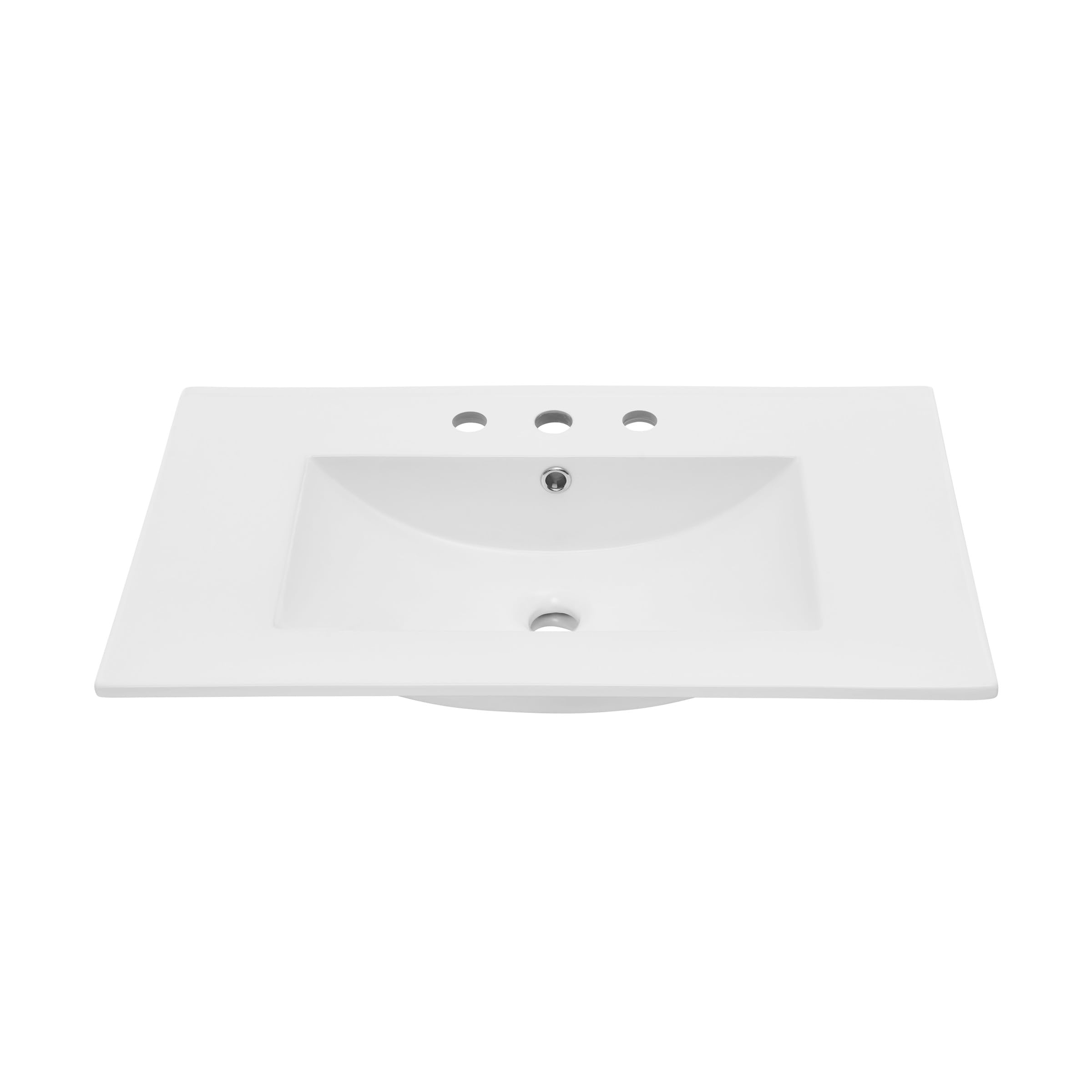 30" Vanity Top Bathroom Sink with 3 Holes