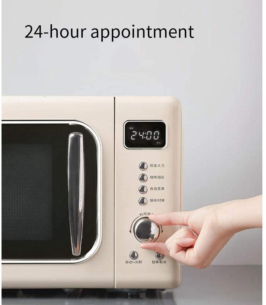 Micro-ondes Solo avec 5 niveaux de contrôle de puissance, temps de cuisson, contrôle de la température avec cadrans rotatifs, paramètres de décongélation, affichage LED, rendez-vous 24 heures, crème,