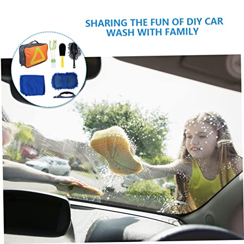 SUPVOX 1 Conjunto De Sete Peças De Produtos De Limpeza Para Lavagem De Carros Kit De Ferramentas Par