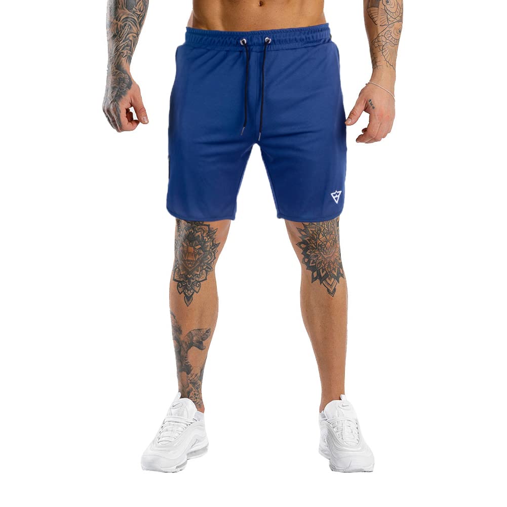 Wangdo Pantalones cortos de correr para hombre de 7 pulgadas con bolsillo con cremallera para gimnasio y atletismo