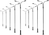 LQS13W 10pcs Model Railway Train Lamp Post Street Lights HO OO TT Scale LEDs New