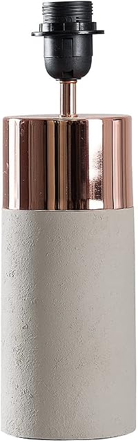 MiniSun Modern Cement/Stone & Copper Effect Cylinder Table Lamp Base
