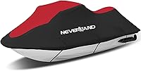 Vista 10 de NEVERLAND Funda de moto acuática de 3 asientos, resistente al agua, 210D con 2 rejillas de ventilación de grado marino resistente a los rayos UV, se