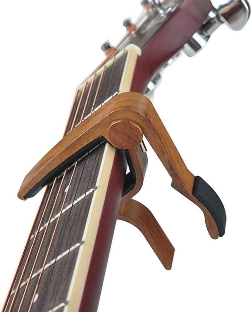 Certificazione di sicurezza Certificazione di sicurezza Accessori for strumenti musicali Capotasto for chitarra in metallo con venature del legno, con clip in tono Guitarra for cuscino in silicone per