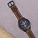 Fullife Compatible with Galaxy Watch 42mm Band Leather and Silicone Hybrid Sports Strap Replacement For Samsung Galaxy Watch Active 2 Bands 44mm 40mm Galaxy Watch 3 41mm Smart Watch, Coffee