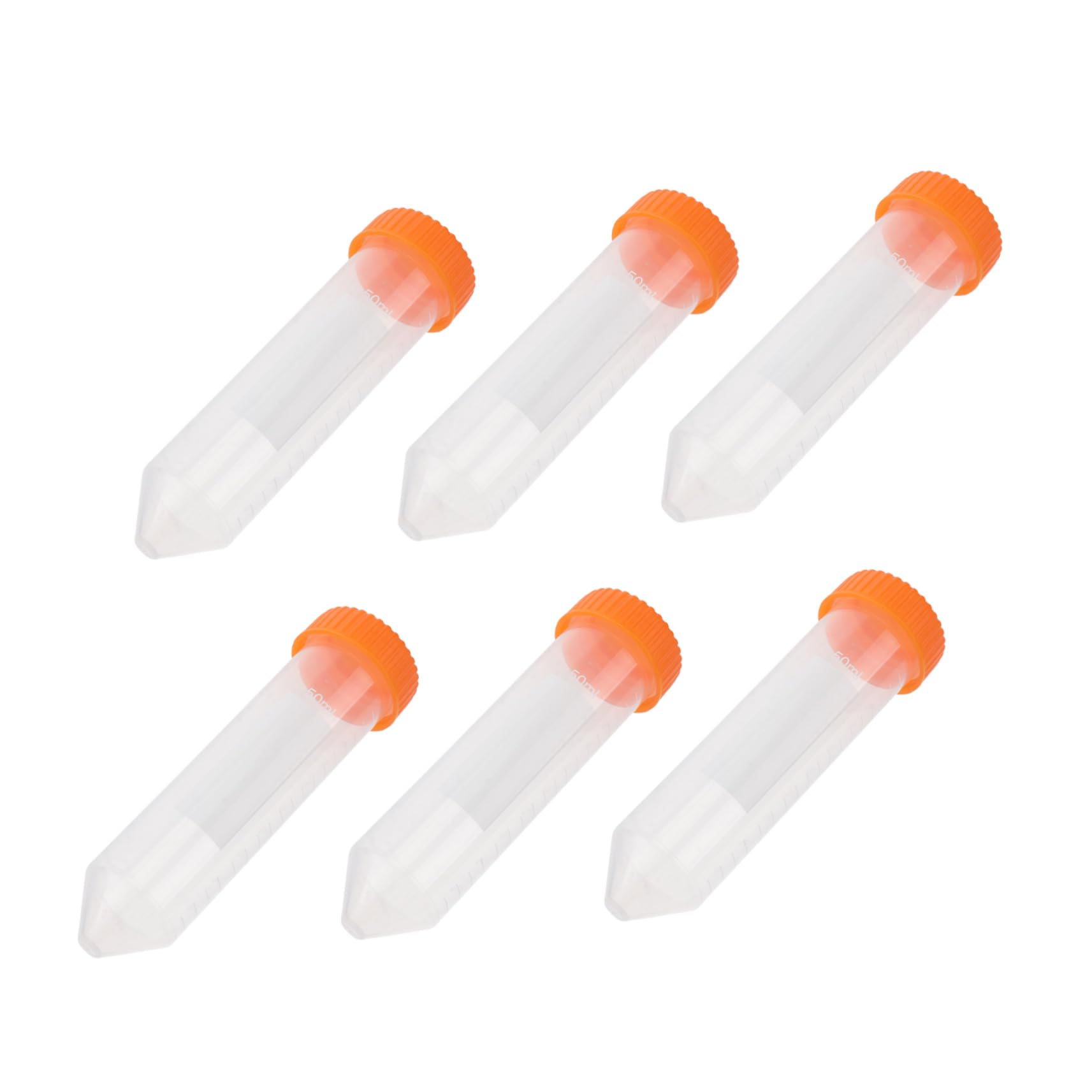 Provette da Centrifuga con Fondo Conico 50ml, Plastica, Blu | Tappo a Vite, Misurazione Precisa, Confezione da 50 Pezzi, per Test di Laboratorio e Uso Creativo Colore Casuale