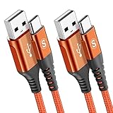✅【Nylon Gefragt & Hochwertige Qualität】：Mit einer getesteten 5000+ Biegelebensdauer ist dieses USB-Ladekabel weitaus zuverlässiger als andere in seiner Preisklasse. Premium Nylon geflochtene Typ c Kabel fügt zusätzliche Haltbarkeit und Tangle frei.