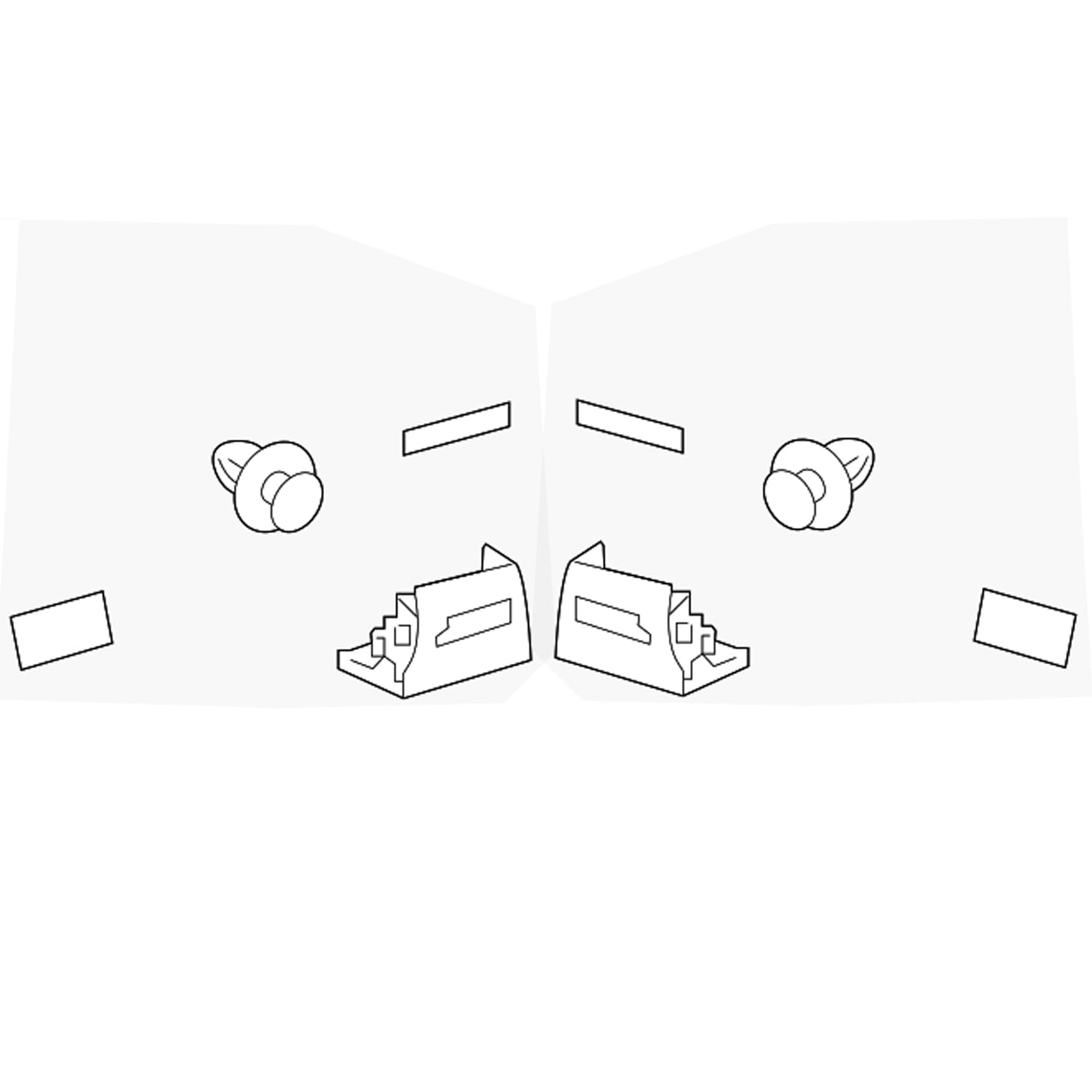 Genuine OEM Set of 2 Front Fender Protection Film For Toyota RAV4 2019-2020