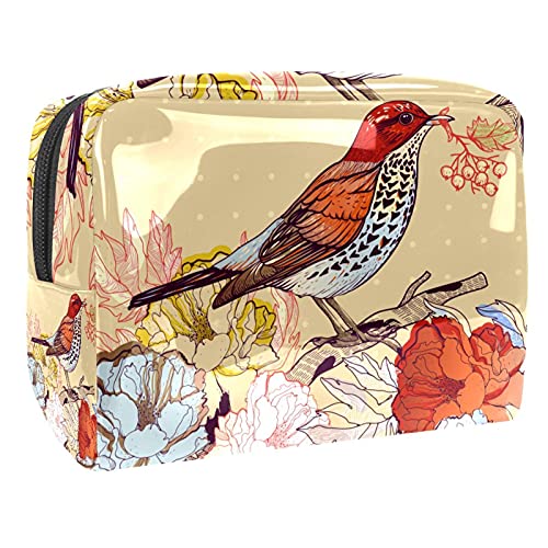 Trousse à maquillage anti-fuite et imperméable - Vanity femme motif tête de mort rose