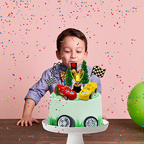 Memovan Racing Car Cake Decorations 38Pcs Racing Car Cake Topper Birthday Cake Decoration For Boy's Kids Racing Car Theme Birthday Supplies Party Favors #TOP3