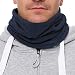 Produktbild Happy Clothing Herren Schlauchschal aus Fleece mit Kordel, einfarbiger Fleeceschal für Damen und Herren, Farbe Schwarz, Dunkelblau, Grün, Weiß, Grau und Orange, Größe:Einheitsgröße, Farbe:Dunkelblau