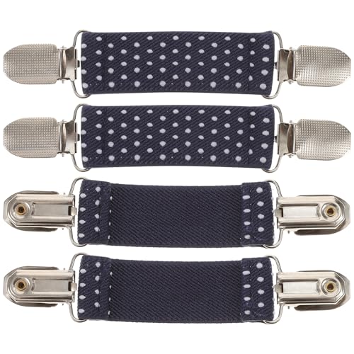 UPKOCH Clips Antideslizantes para Infantiles 4 Piezas 25 X 75 CM Azul Marino y Negro Sujetadores Resistentes para y Manoplas de Ideales para Invierno y Protección