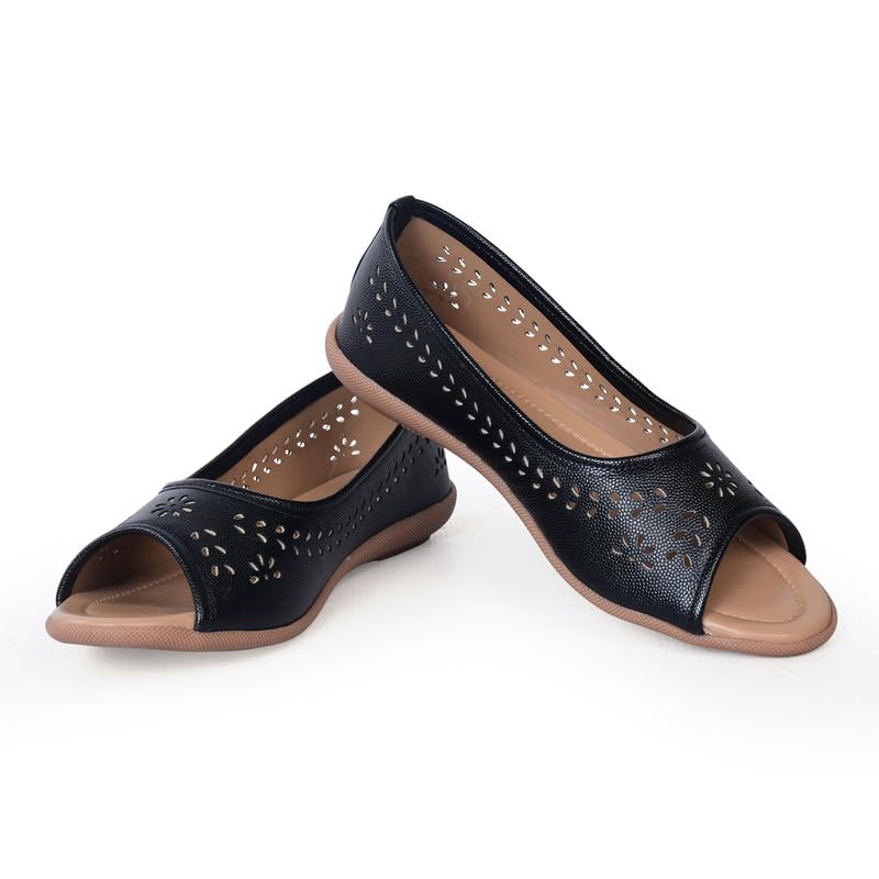 sticy Women's Open-Toe Slip-On Flat Ballerina Shoes for Casual Wear, Party and Formal Occasions.-picture-55