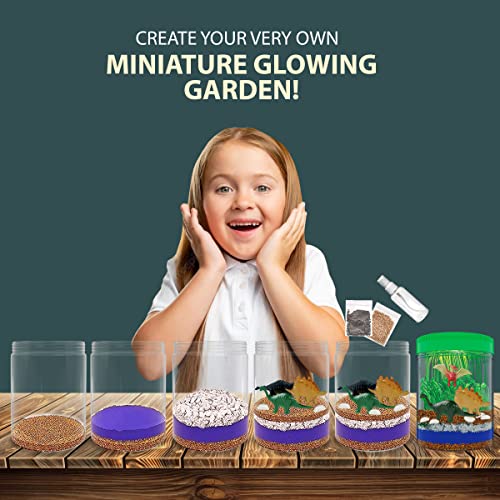 Light-Up Dinosaur Terrarium Kit For Kids - Kids Birthday Gifts For Kids - Best Dinosaur Toys & Activities Kits Presents - Arts & Crafts Stuff For Boys & Little Girls Age 4 5 6 7 8-12 Year Old Boy Gift #TOP6
