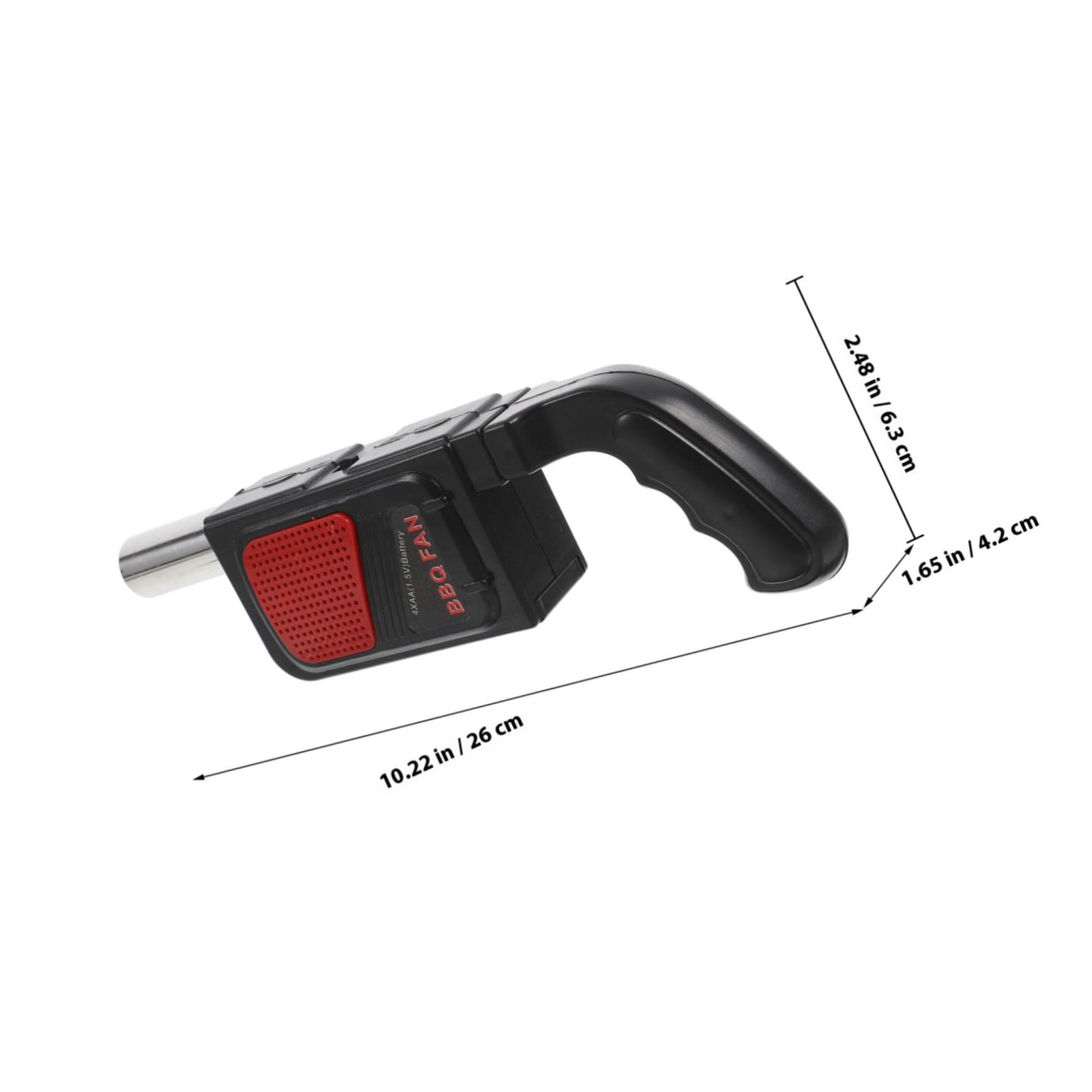 BESTonZON 2 pezzi Soffiatore Elettrico Portatile per Bbq con Tubo in Acciaio Ventilatore Batteria Aa per Accensione Rapida e Strumento Pratico per Campeggio e Picnic