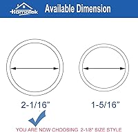 Vista 4 de HOMOTEK Paquete de 4 Tiradores de Dedo para Puerta de Armario de 2-1/16", Instalación Fácil a Presión, Acabado de Níquel Satinado, Se Adapta a un