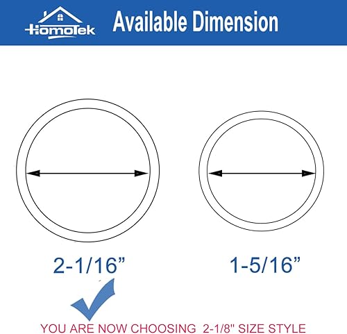 Miniatura 4 de HOMOTEK Paquete de 8 tiradores de dedo para puerta de armario, manijas redondas de puerta corredera de 2-18 pulgadas, tiradores de puerta de