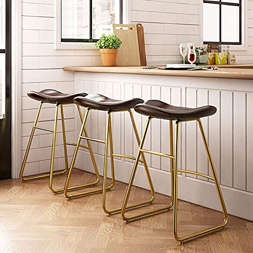 Tabouret de bar PU moderne de 75cm avec dossier rembourré MU - 7