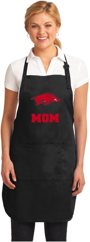 Broad Bay University of Arkansas Mom Aprons Arkansas Razorbacks Mom w/Pockets Grilling Gift for Her