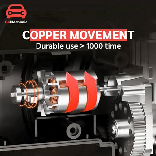 Image of GoMechanic Digital Tyre Inflator for Car - 150 psi, 12V DC Portable Air Pump /Compressor with Digital Tyre Pressure Gauge, Suitable for Bikes, Bicycles or Any Inflatable with LED Light (Gusto T4)