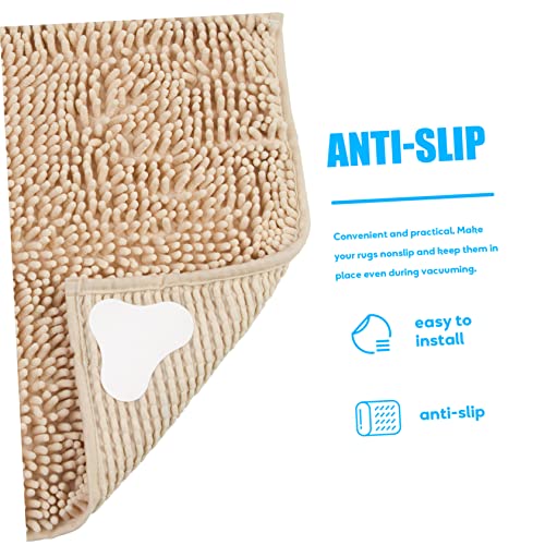 OUNONA 10 Pcs adesivos de carpete tapete antiderrapante Tapetes antiderrapantes tapete branco preto